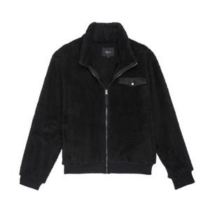 ✨NWT✨ RAILS Austin Fleece Zip Front Jacket in Black Sz Medium